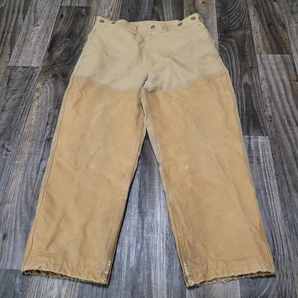 Vintage Filson Men's Double Tin Cloth Hunting Field Pants Size 34x25